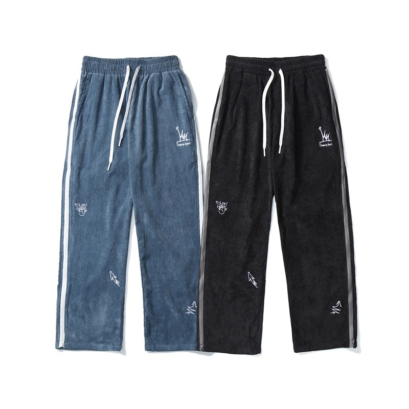 Corduroy Sweatpants - Loose Casual Men's Pants