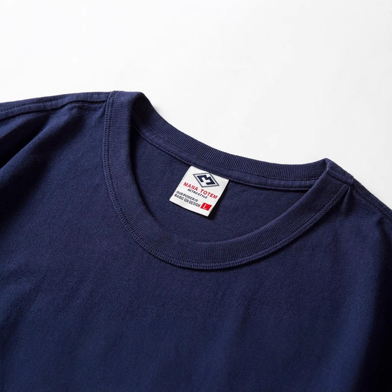 Japanese Style 220g Heavy Cotton Washed T-shirt