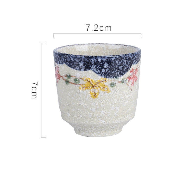 Fashion Japanese Style Underglaze Ceramic Teacup