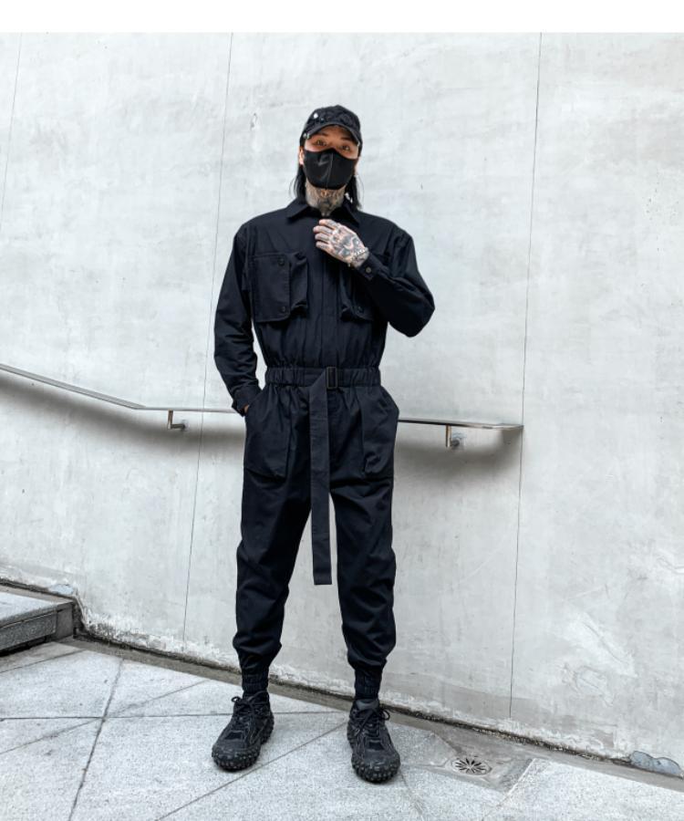 Loose Japanese Style Youth One-piece Workwear Pants