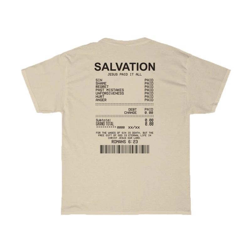 Salvation Bible Verse Tee - Oversized Women's