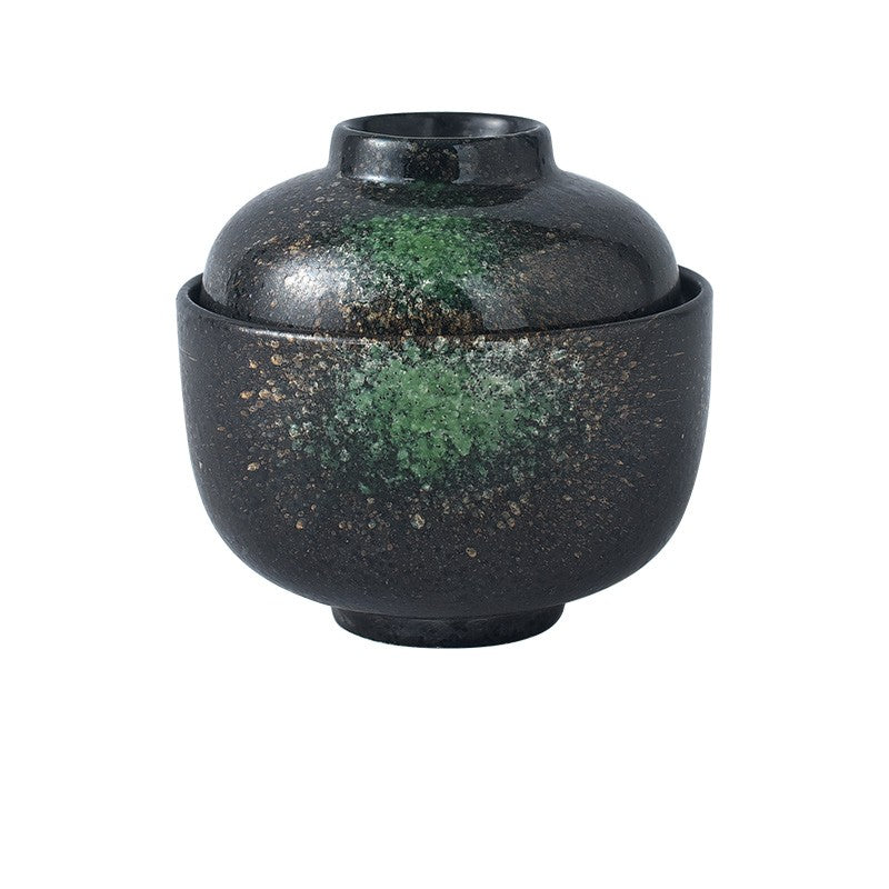 Japanese Style Ceramic Soup Bowl With Lid