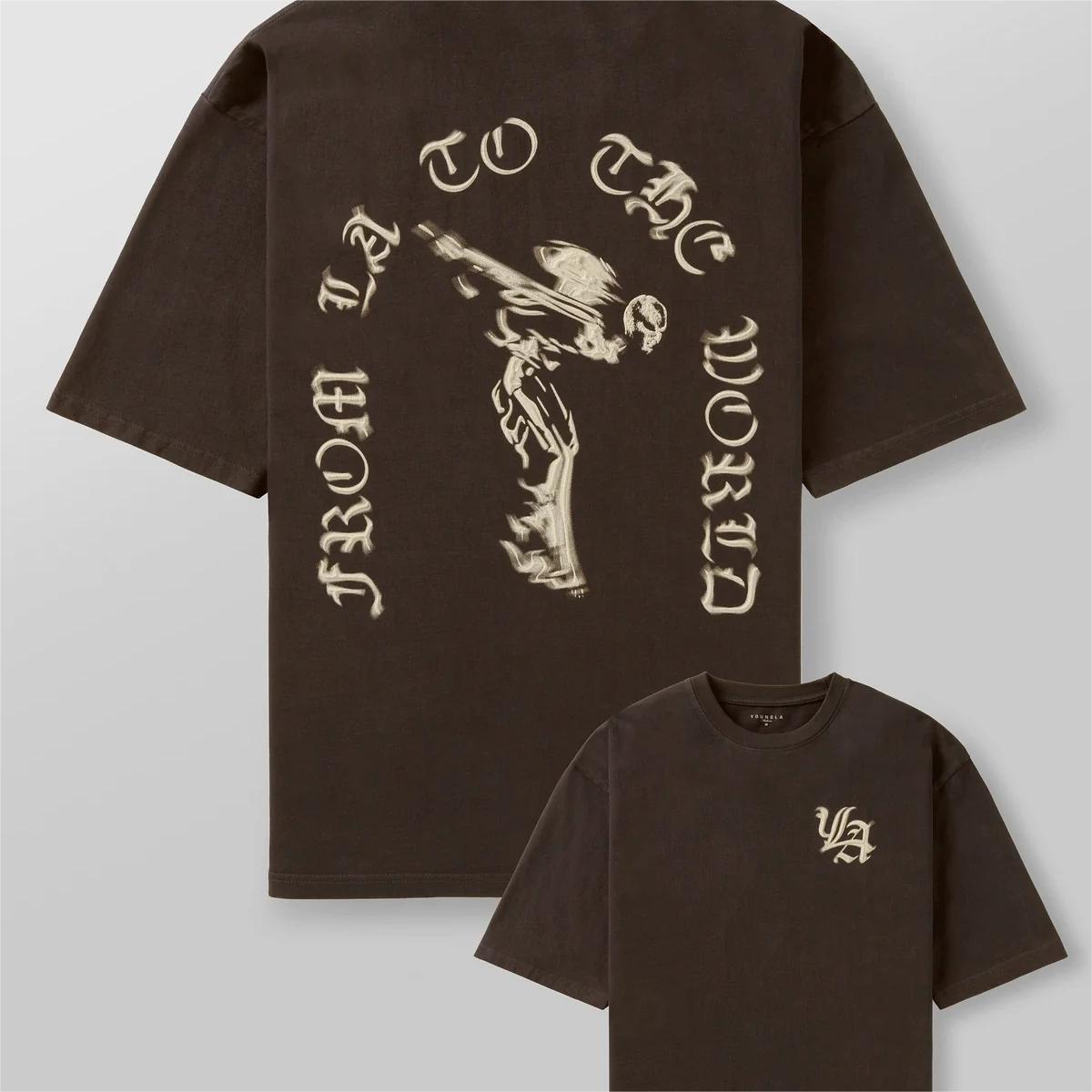 Sports Fitness Oversized Tee - Trendy Print