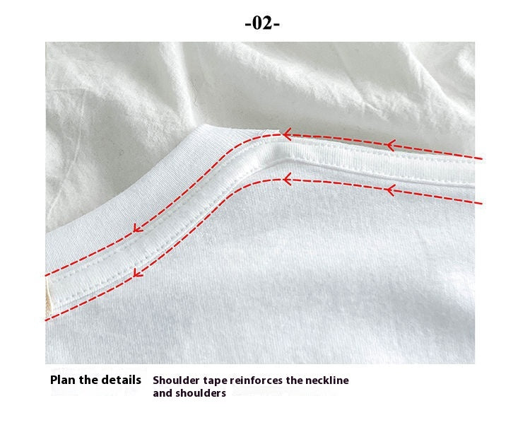Kurzarmshirt im japanischen Alphabet-Stil aus reiner Baumwolle, weinrot