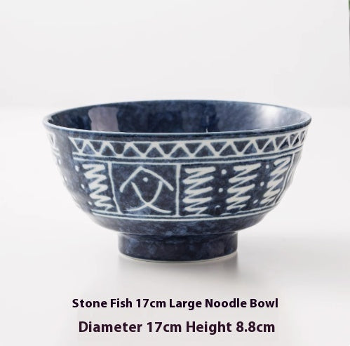 Ceramic Household Lamian Noodles Bowl Antique Tableware Imported From Japan