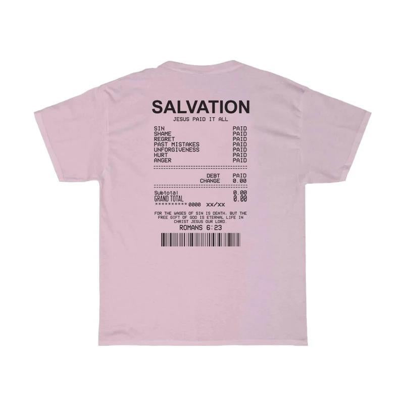 Salvation Bible Verse Tee - Oversized Women's