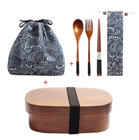 Japanese style wooden lunch box