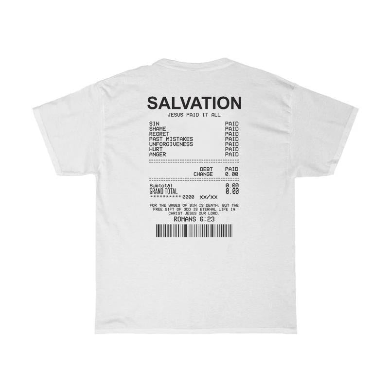 Salvation Bible Verse Tee - Oversized Women's