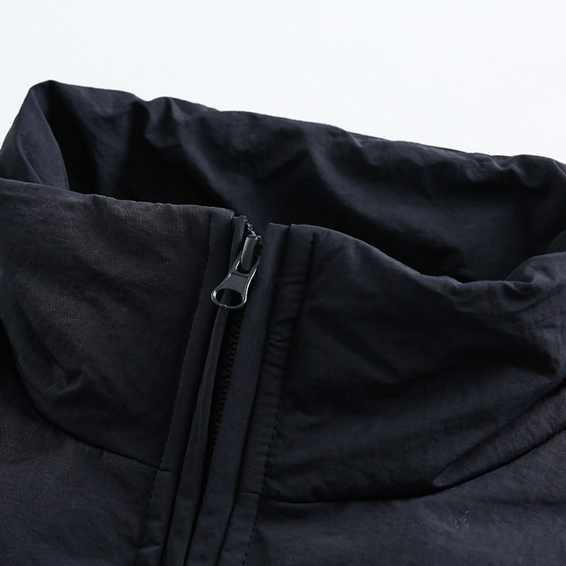 Lässige, bestickte Baumwollwattierte Retro-Jacke im japanischen Stil