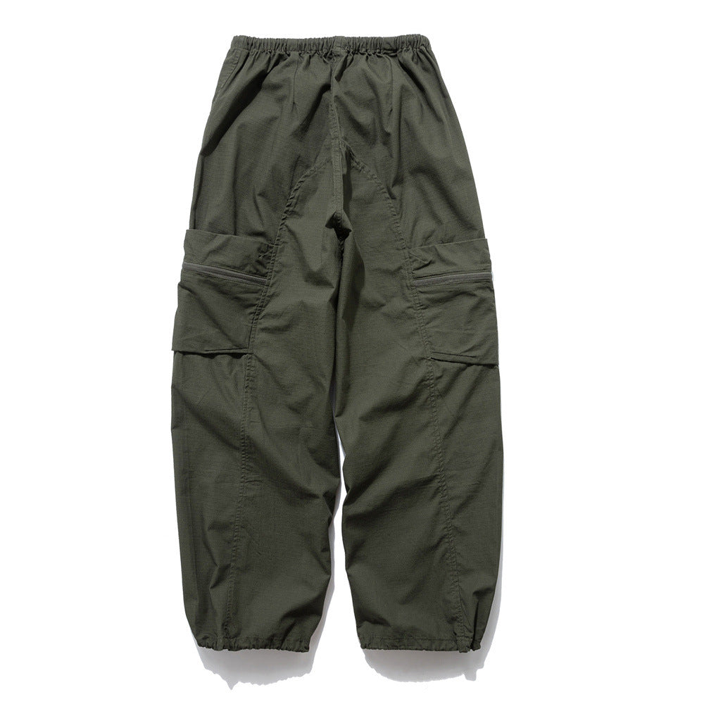 Japanese Style Workwear Pants Men's Sports Drawstring