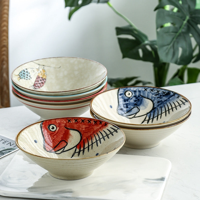 Home Creative Large Japanese Style Ramen Hat Bowl