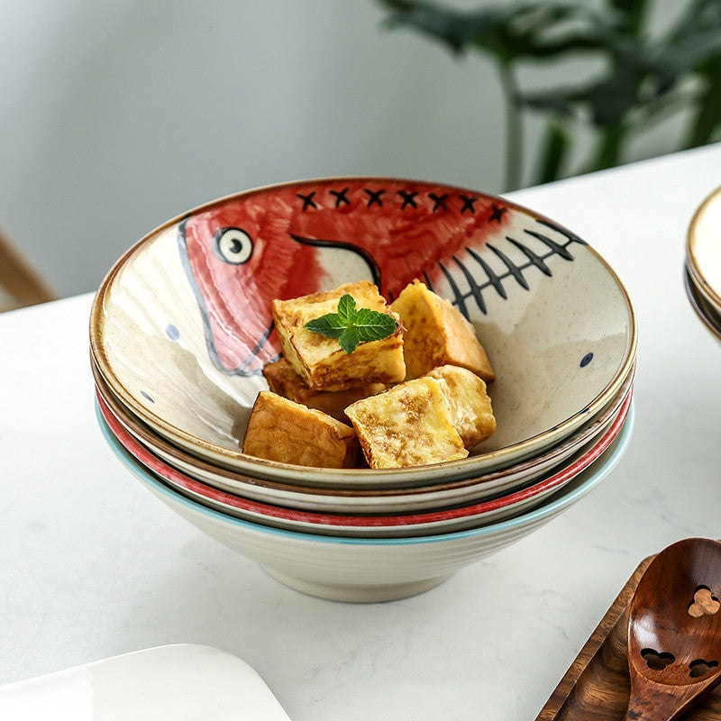Home Creative Large Japanese Style Ramen Hat Bowl