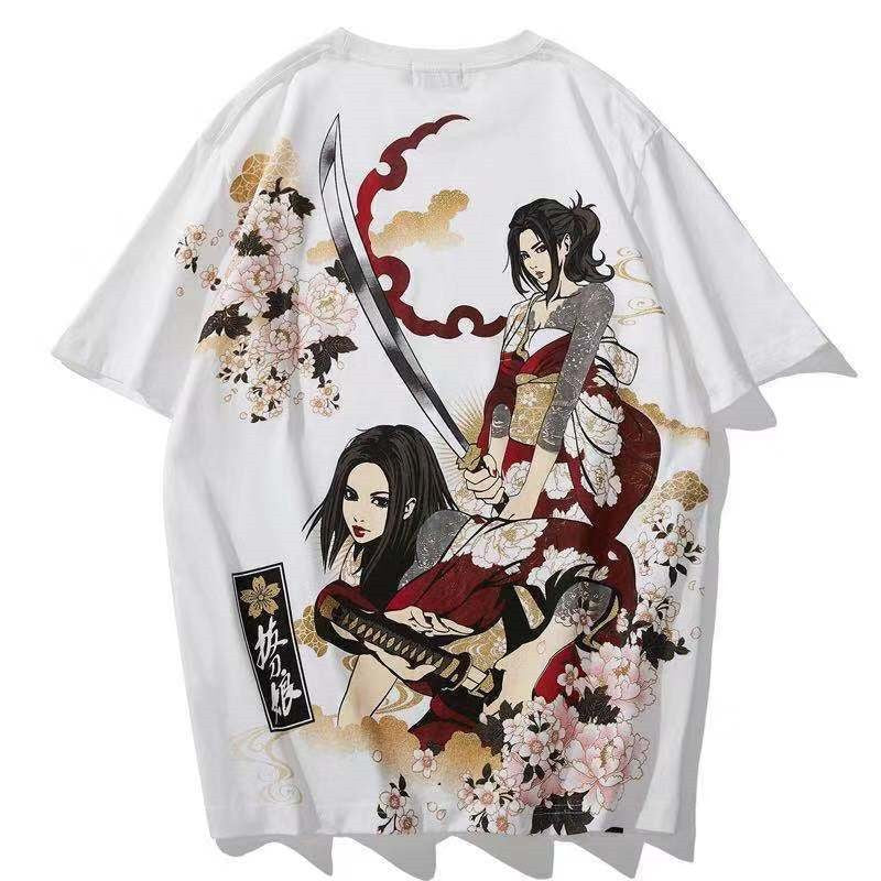 Cherry Blossom Graphic Tee - Sakura Tattoo Art