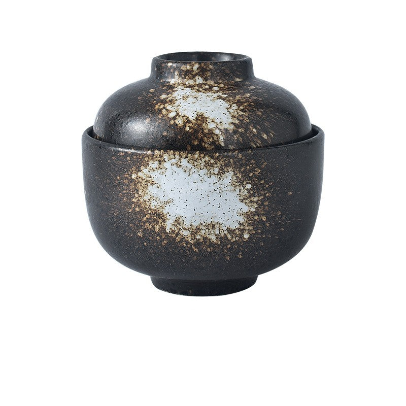 Japanese Style Ceramic Soup Bowl With Lid