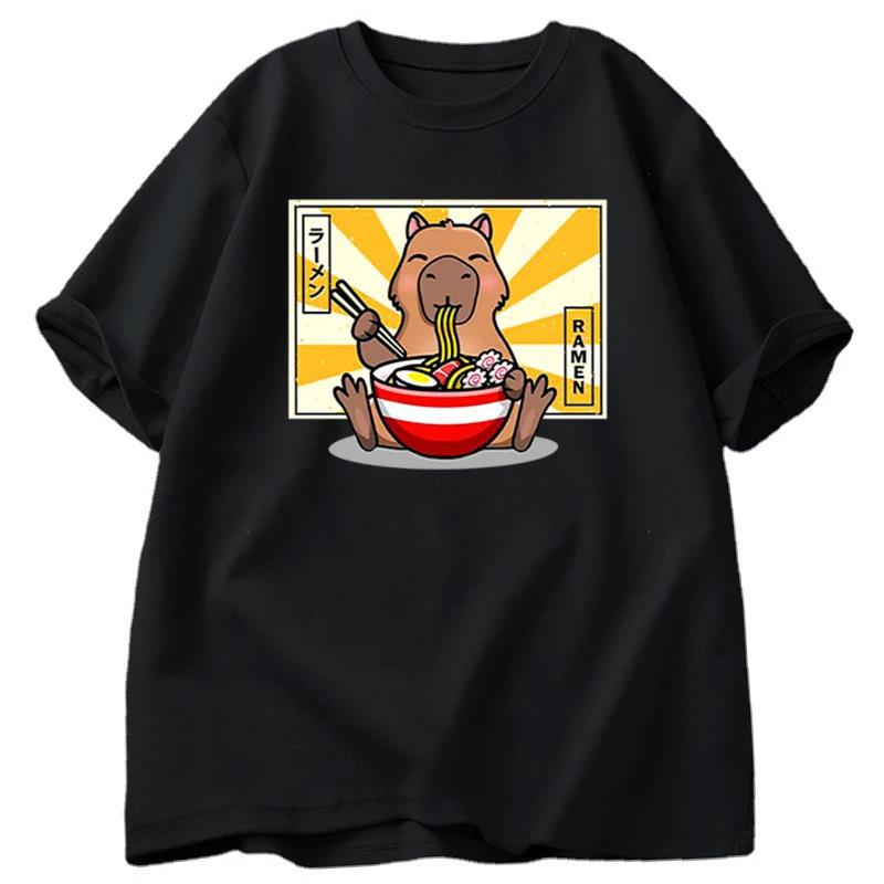 Capybara Cotton Tee - Oversized Graphic Shirt