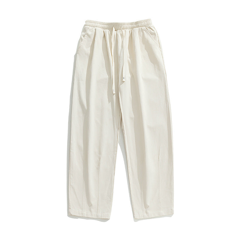 Japanese Style Drape Pure Cotton Casual Pants Men