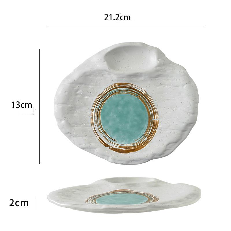 Creative Japanese-style Ceramic Denier Shaped Plate