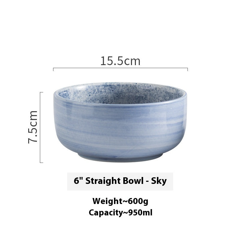 Japanese-style Commercial Retro Straight Noodle Bowl