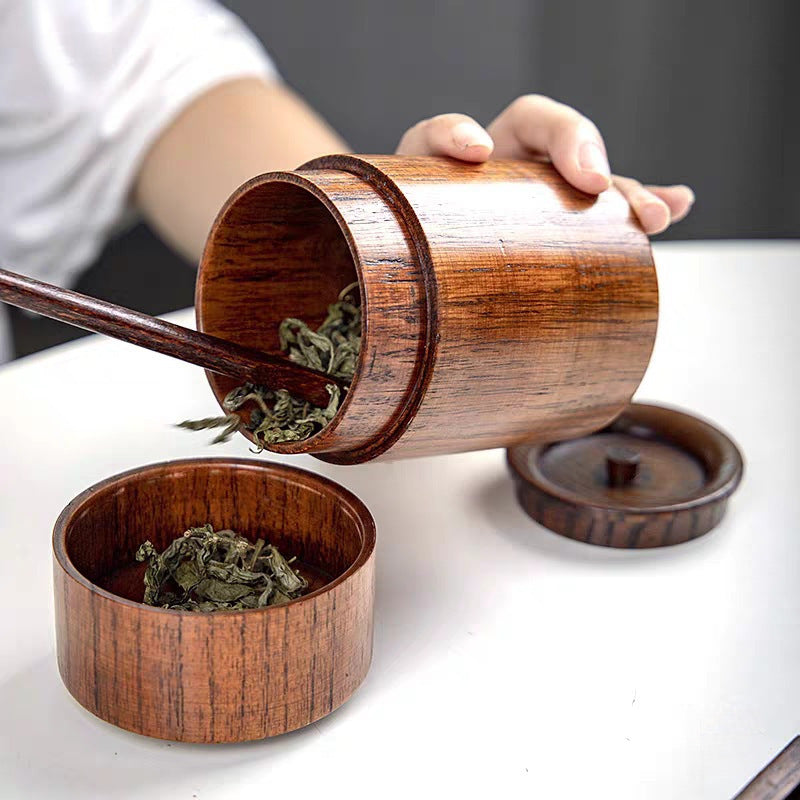 Japanese-style Hand-laid tea Caddy