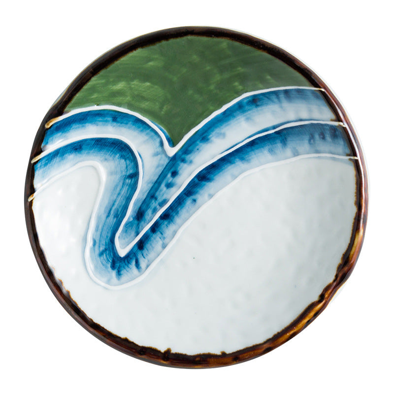 Japanese Style Painted Sushi Dessert Ceramic Plate