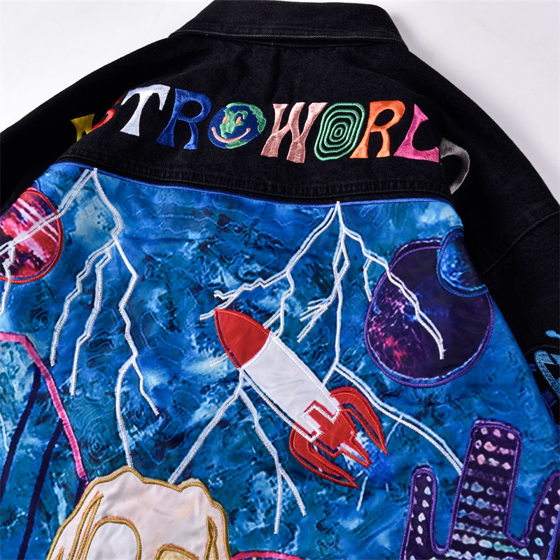 Japanese Embroidered Denim Jacket