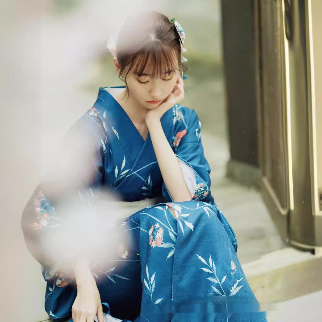 Japanese Style Improved Retro Style Kimono Bathrobe Huamel Hand-painted Style