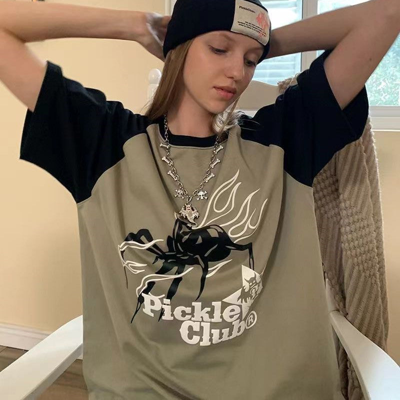 Harajuku Hip-Hop Tee - Vintage Oversized Women's