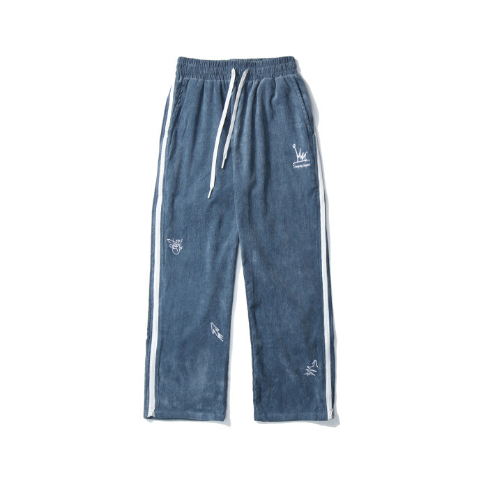 Corduroy Sweatpants - Loose Casual Men's Pants