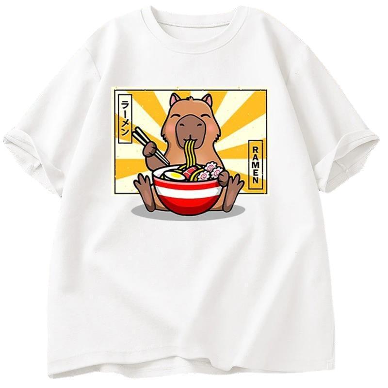 Capybara Cotton Tee - Oversized Graphic Shirt