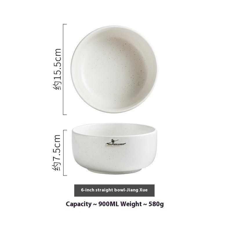 Japanese-style Commercial Retro Straight Noodle Bowl