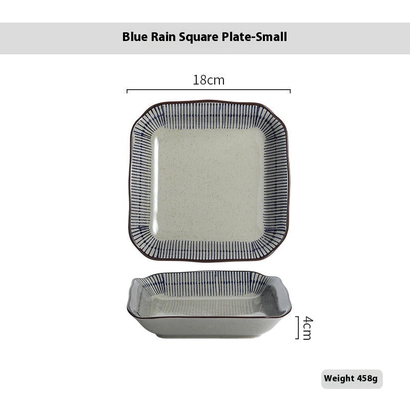 Japanese-style Square Ceramic Creative Dinner Plate