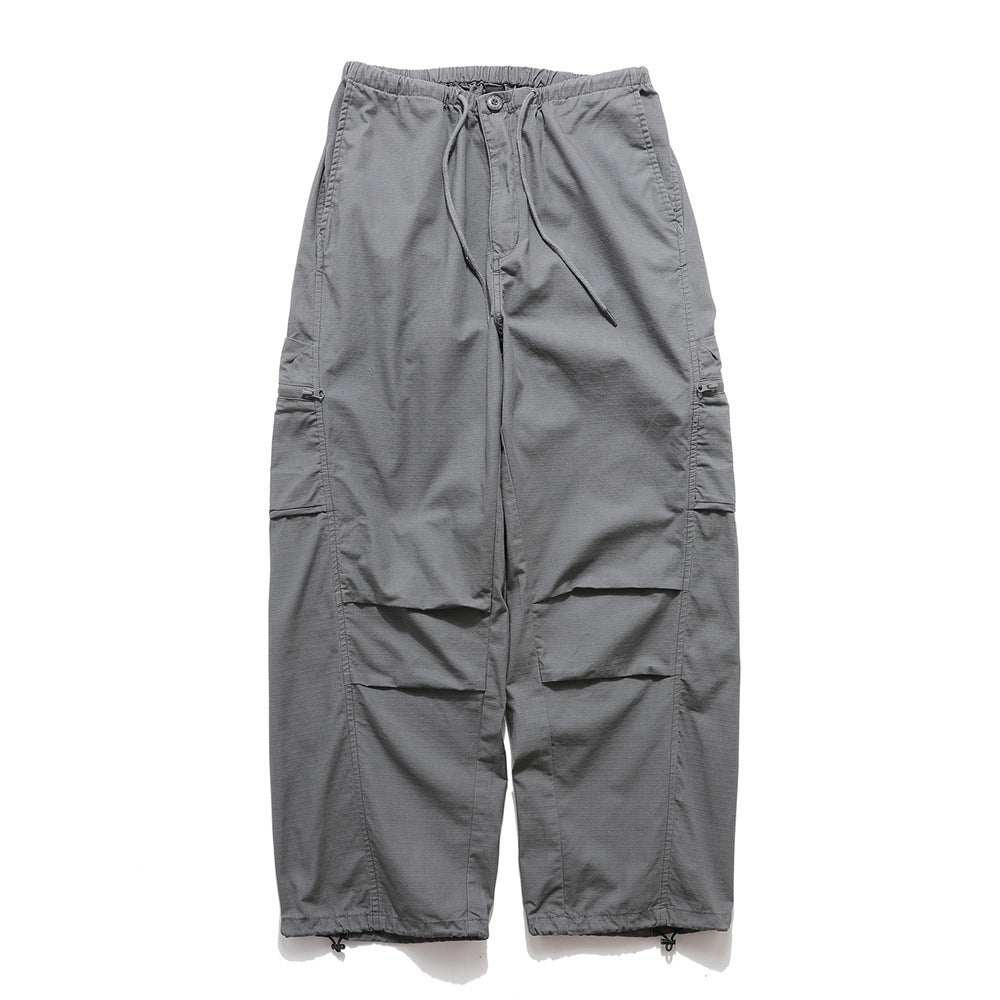 Japanese Style Workwear Pants Men's Sports Drawstring
