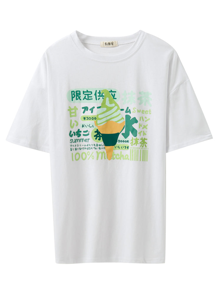 Japanese Style Short-sleeved T-shirt Women's Ins College Style Loose