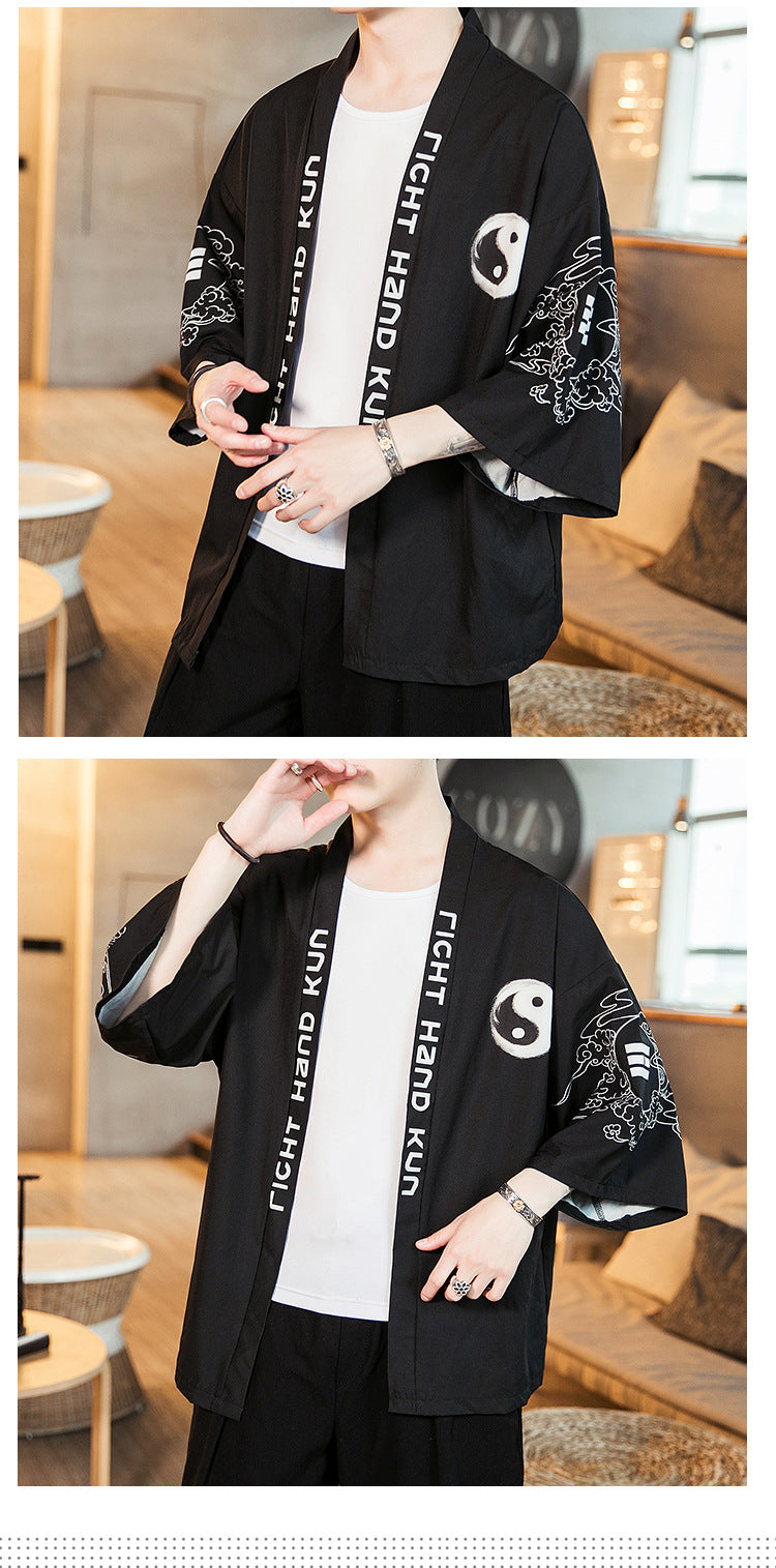 Robe Men's Style Summer Japanese Cardigan