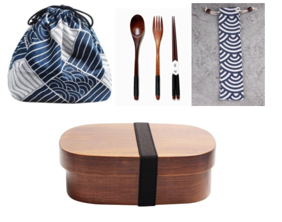 Japanese style wooden lunch box