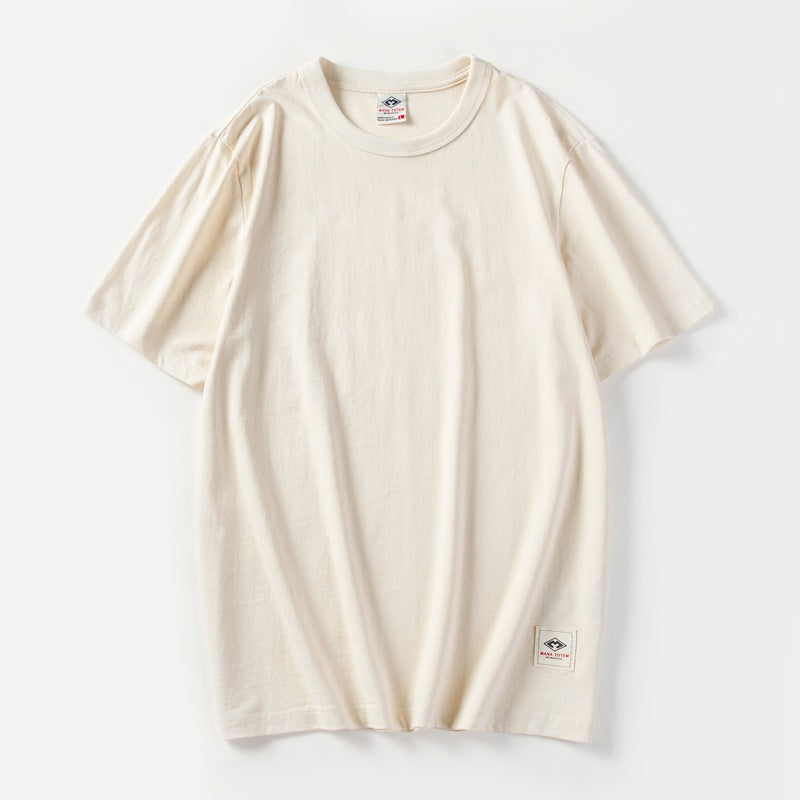 Japanese Style 220g Heavy Cotton Washed T-shirt