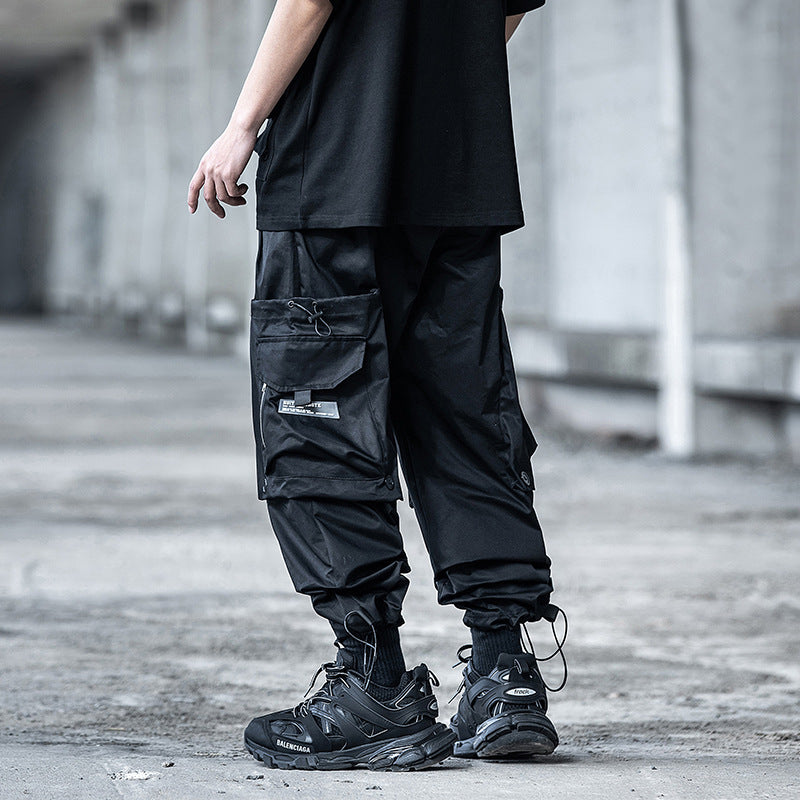 Black Samurai Tie-Pants - Japanese Hip-Hop Style