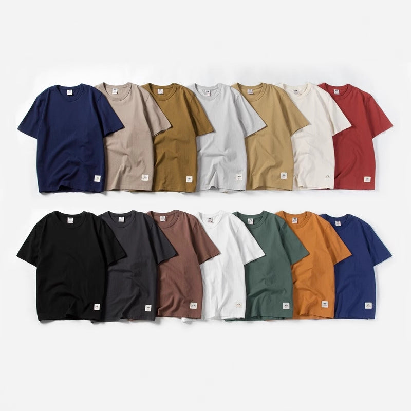Japanese Style 220g Heavy Cotton Washed T-shirt