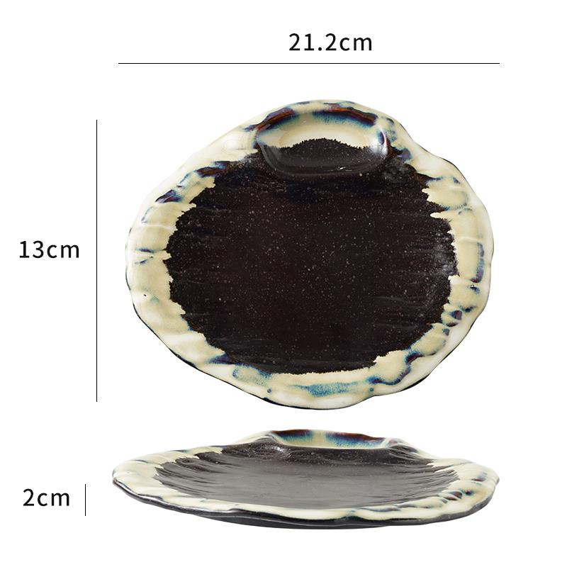 Creative Japanese-style Ceramic Denier Shaped Plate