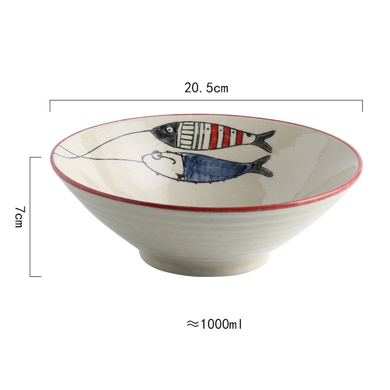 Home Creative Large Japanese Style Ramen Hat Bowl