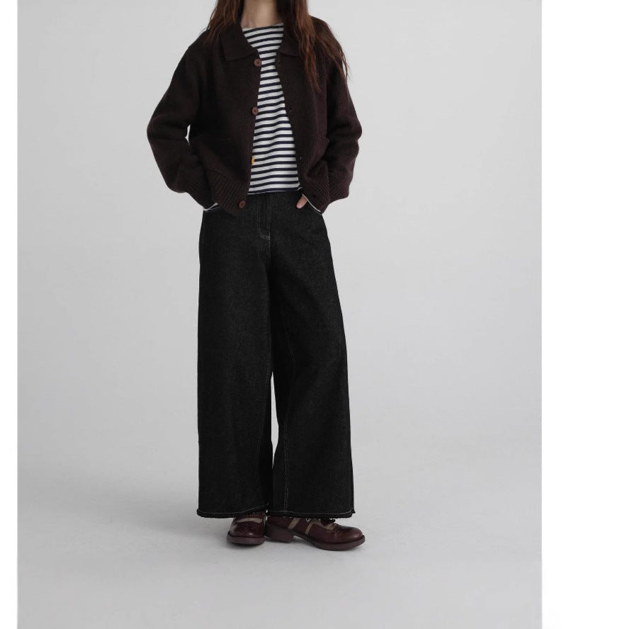 Japanese-style Retro Small Lapel Sweater Coat