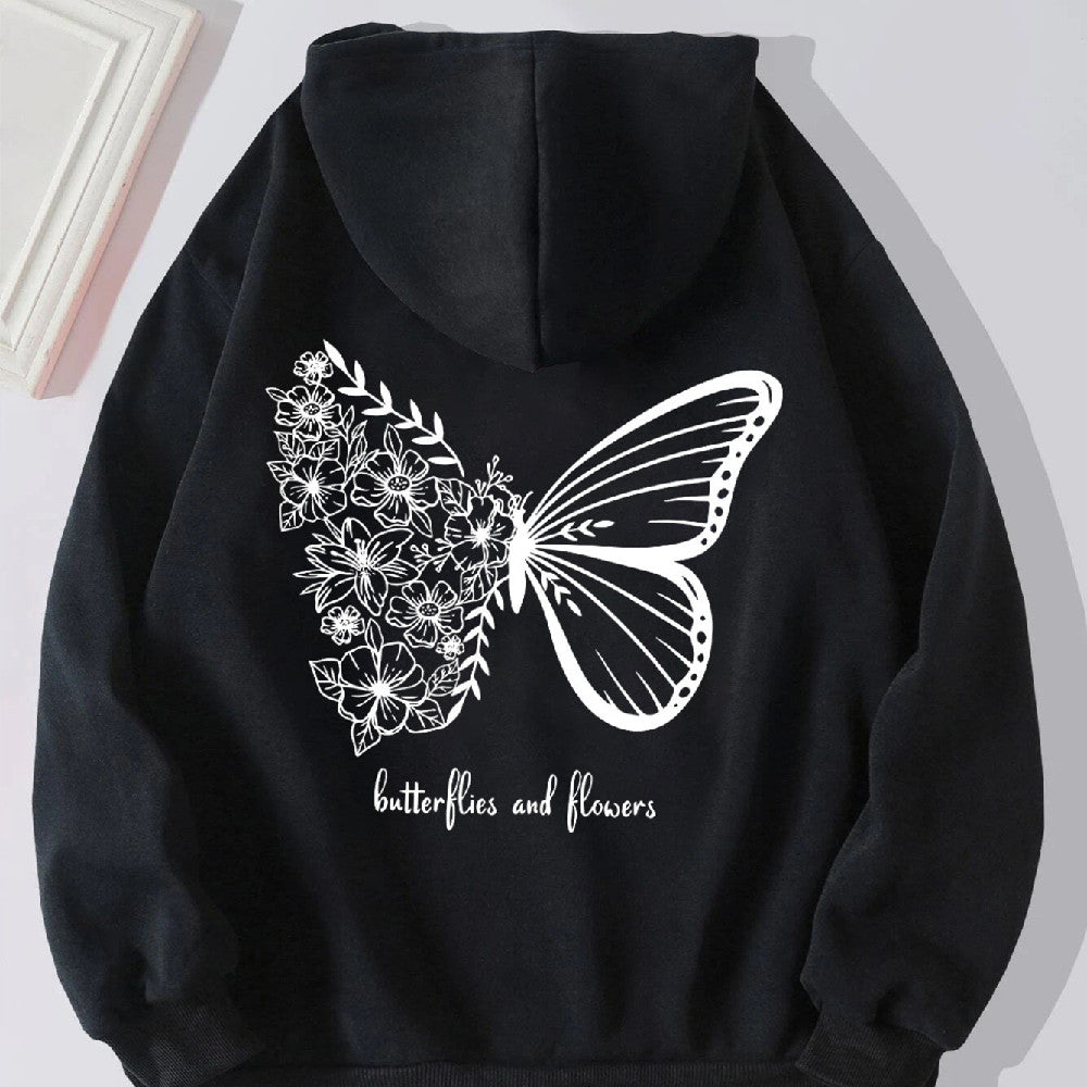Butterfly Print Sweater - Fashion Personalized Design