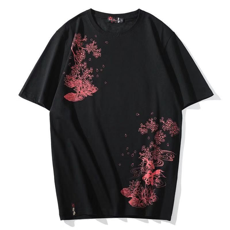 Cherry Blossom Graphic Tee - Sakura Tattoo Art