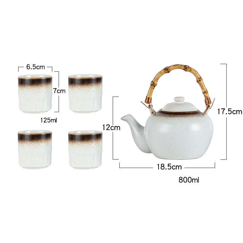 Bamboo Handle For Japanese Style Teapot Restaurant