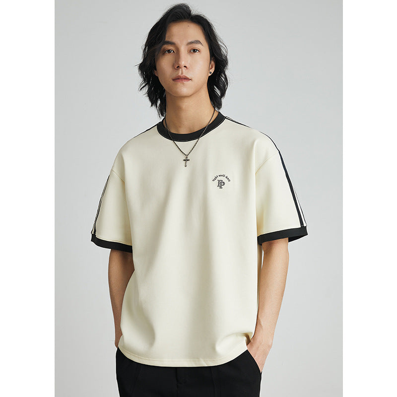 Hikari Kyoto Stripe Tee - Embroidered Signature Edition