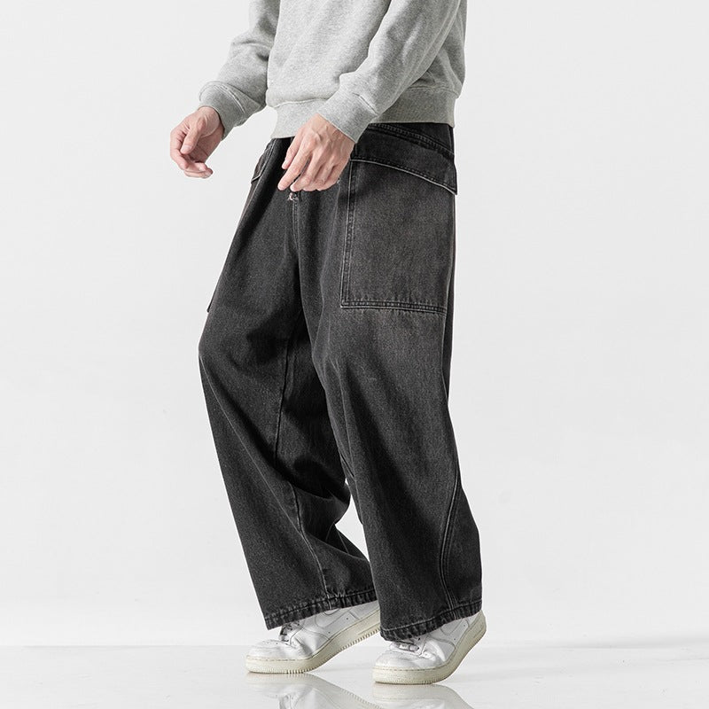 Japanese Style Large Size Leisure Wide-leg Straight Pants