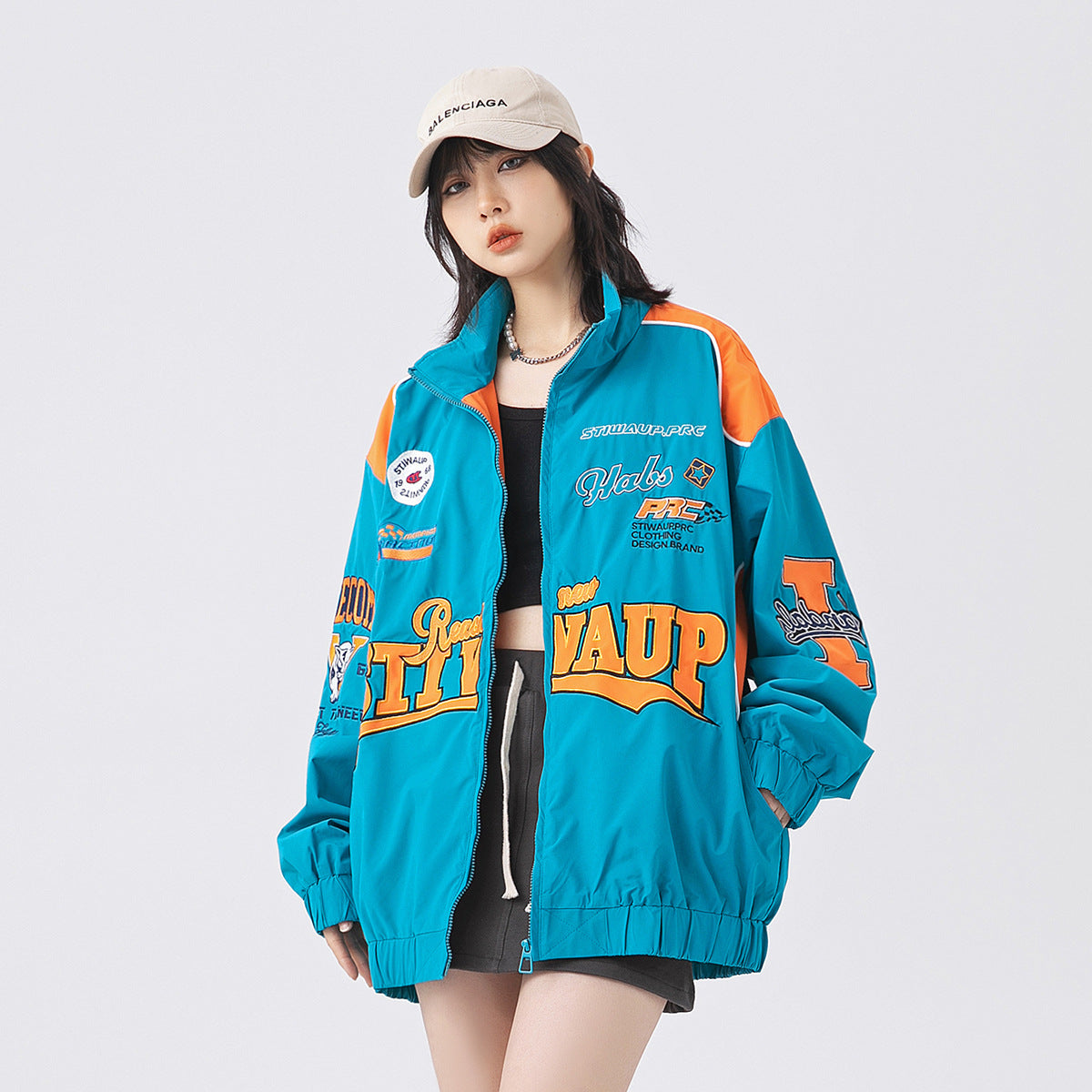 Embroidered Motorcycle Jacket