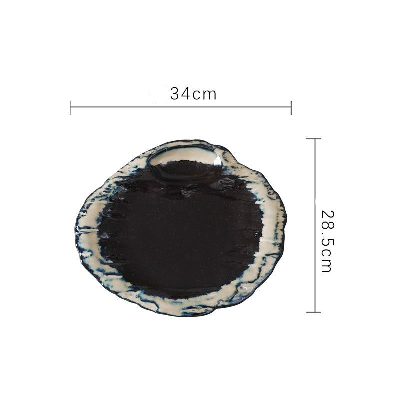 Creative Japanese-style Ceramic Denier Shaped Plate