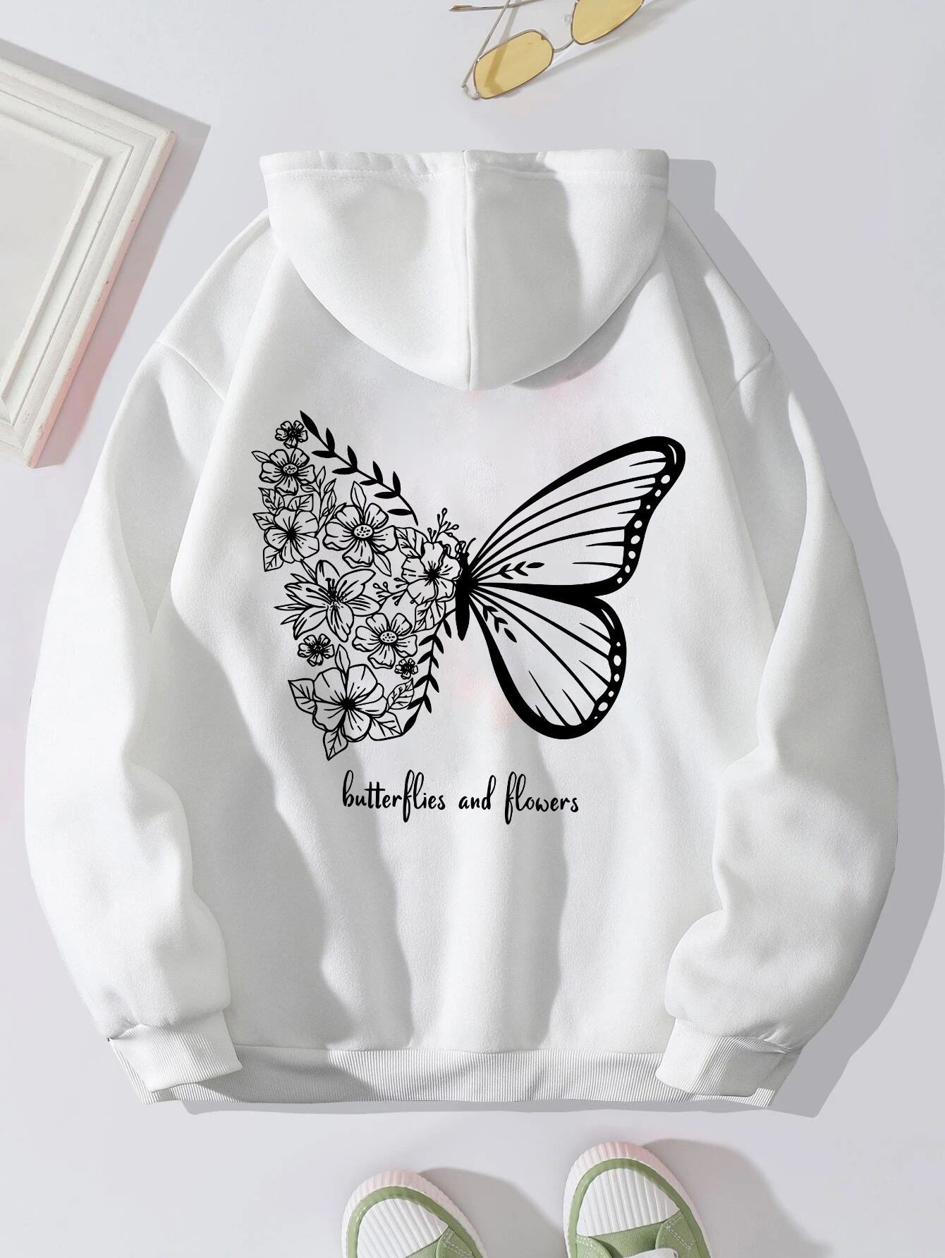 Butterfly Print Sweater - Fashion Personalized Design