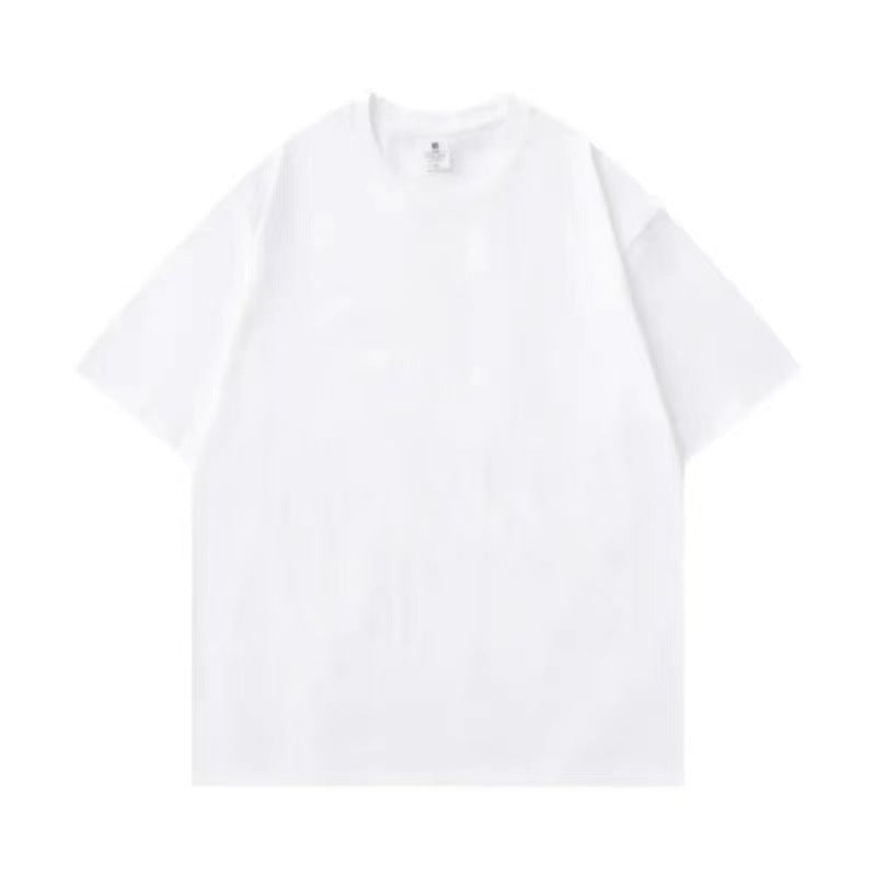 Plus Size Blank Cotton Tee - Oversized Retro